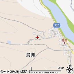 岡山県美作市鳥渕周辺の地図
