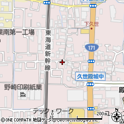 京都府京都市南区久世殿城町223周辺の地図