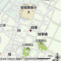 愛知県安城市高木町高畑17周辺の地図