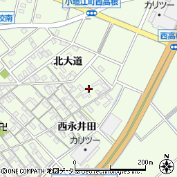 愛知県刈谷市小垣江町北大道73周辺の地図