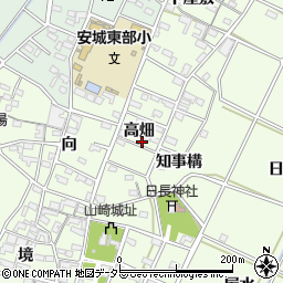 愛知県安城市高木町高畑38周辺の地図