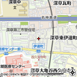京都府京都市伏見区深草東伊達町62-9周辺の地図