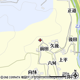 愛知県岡崎市秦梨町（前田）周辺の地図