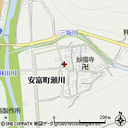 兵庫県姫路市安富町瀬川393周辺の地図