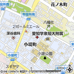 愛知県安城市小堤町周辺の地図