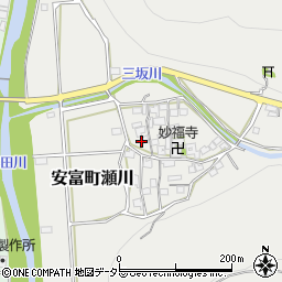 兵庫県姫路市安富町瀬川391周辺の地図