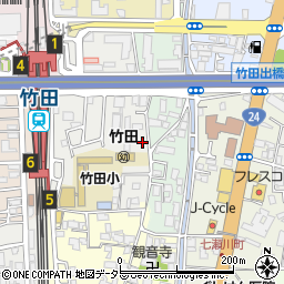 くるっとパーク竹田桶ノ井町駐車場周辺の地図