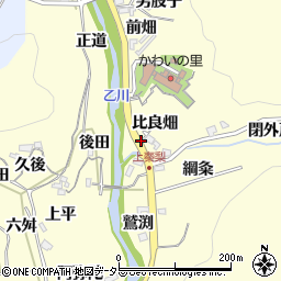 愛知県岡崎市秦梨町（比良畑）周辺の地図