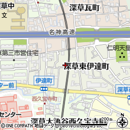 京都府京都市伏見区深草東伊達町62-20周辺の地図