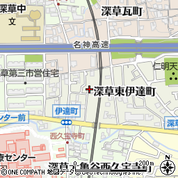 京都府京都市伏見区深草東伊達町62-17周辺の地図