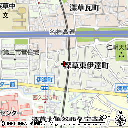 京都府京都市伏見区深草東伊達町62-19周辺の地図