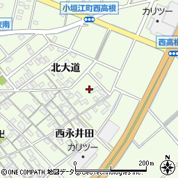 愛知県刈谷市小垣江町北大道153周辺の地図