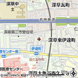 京都府京都市伏見区深草東伊達町62-26周辺の地図