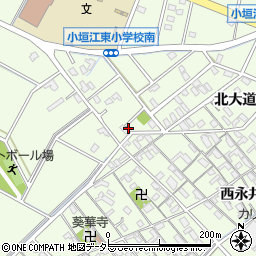 愛知県刈谷市小垣江町北大道102周辺の地図