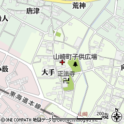 愛知県安城市山崎町溝川周辺の地図