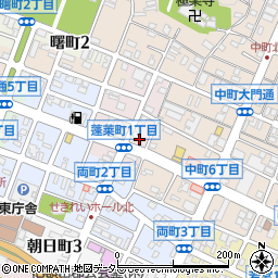 愛知県岡崎市蓬莱町2丁目周辺の地図