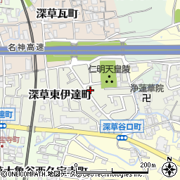 京都府京都市伏見区深草東伊達町29周辺の地図