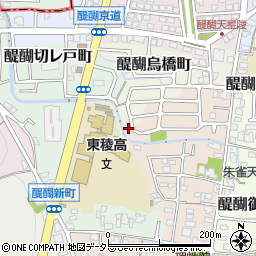 京都府京都市伏見区醍醐御陵西裏町30周辺の地図