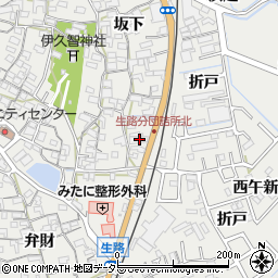 愛知県知多郡東浦町生路門田15周辺の地図