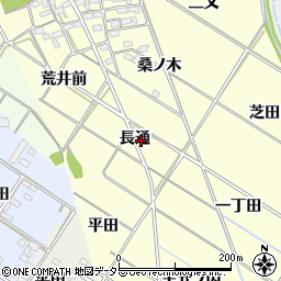 愛知県岡崎市東本郷町（長通）周辺の地図