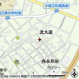 愛知県刈谷市小垣江町北大道55周辺の地図