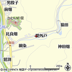 愛知県岡崎市秦梨町閉外戸周辺の地図