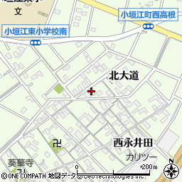 愛知県刈谷市小垣江町北大道44周辺の地図