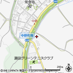 滋賀県大津市中野周辺の地図