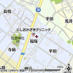 愛知県岡崎市富永町福塚周辺の地図
