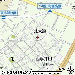 愛知県刈谷市小垣江町北大道67周辺の地図