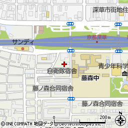 京都府京都市伏見区深草池ノ内町14周辺の地図