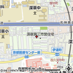 京都府京都市伏見区深草西伊達町1周辺の地図