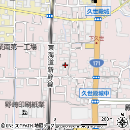 京都府京都市南区久世殿城町141周辺の地図