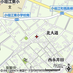 愛知県刈谷市小垣江町北大道130周辺の地図