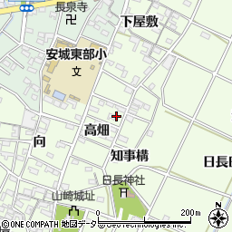 愛知県安城市高木町高畑45周辺の地図