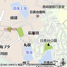 愛知県知多市日長辰新田周辺の地図