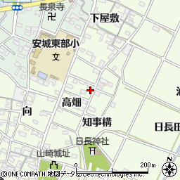愛知県安城市高木町高畑44周辺の地図