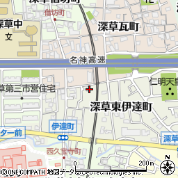 京都府京都市伏見区深草東伊達町62-22周辺の地図