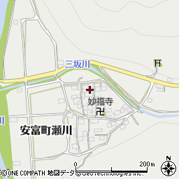 兵庫県姫路市安富町瀬川412周辺の地図