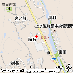 兵庫県川辺郡猪名川町笹尾箱石周辺の地図