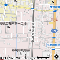 京都府京都市南区久世殿城町136周辺の地図