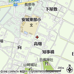 愛知県安城市高木町高畑21周辺の地図