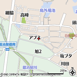 愛知県知多市日長アブミ周辺の地図