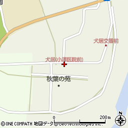 犬居城入口周辺の地図