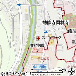 京都府京都市山科区勧修寺閑林寺83-6周辺の地図