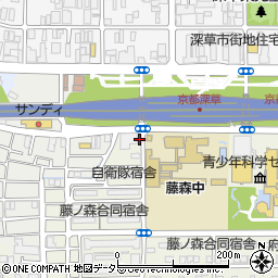 京都府京都市伏見区深草池ノ内町11周辺の地図
