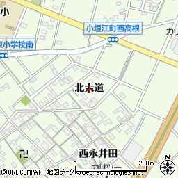 愛知県刈谷市小垣江町北大道周辺の地図