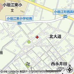 愛知県刈谷市小垣江町北大道132周辺の地図