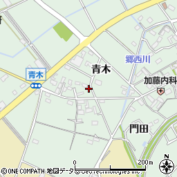 愛知県安城市箕輪町青木周辺の地図