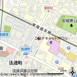 愛知県安城市法連町16周辺の地図